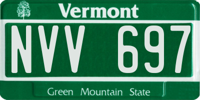 VT license plate NVV697