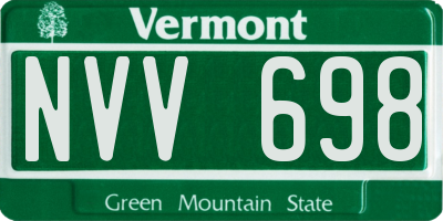 VT license plate NVV698