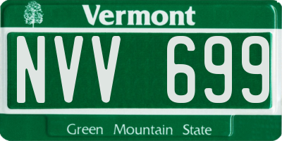 VT license plate NVV699