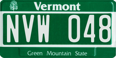 VT license plate NVW048