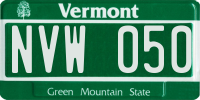 VT license plate NVW050