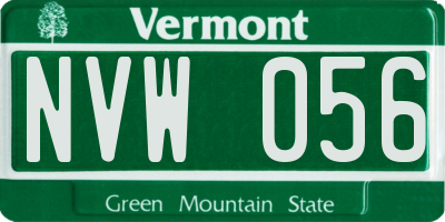 VT license plate NVW056