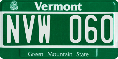 VT license plate NVW060