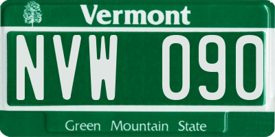 VT license plate NVW090
