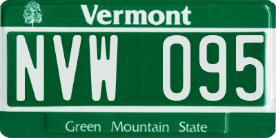 VT license plate NVW095