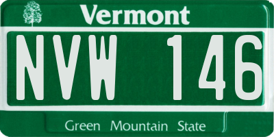 VT license plate NVW146