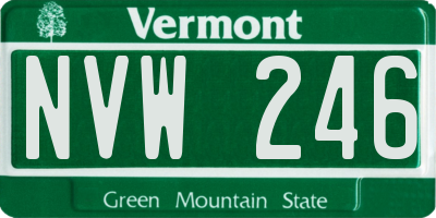 VT license plate NVW246