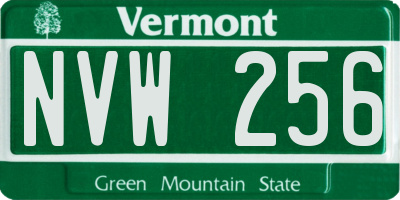 VT license plate NVW256