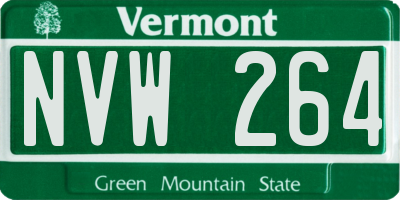 VT license plate NVW264