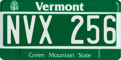 VT license plate NVX256