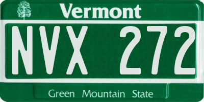 VT license plate NVX272