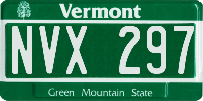 VT license plate NVX297