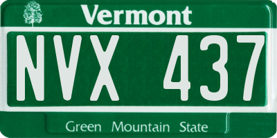 VT license plate NVX437