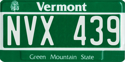 VT license plate NVX439