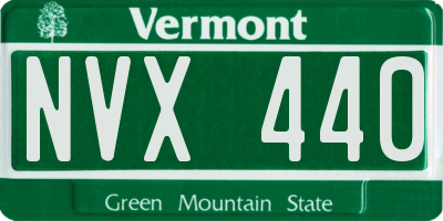 VT license plate NVX440