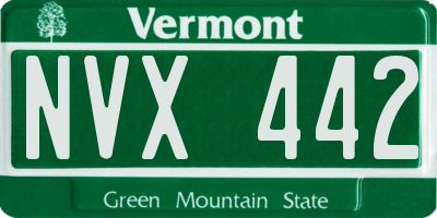 VT license plate NVX442