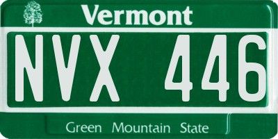VT license plate NVX446