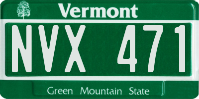VT license plate NVX471