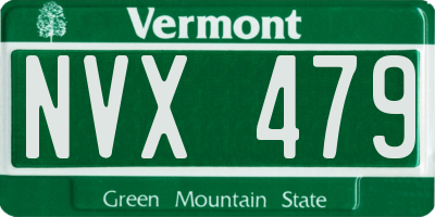 VT license plate NVX479