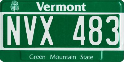 VT license plate NVX483