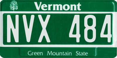 VT license plate NVX484