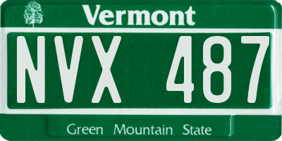 VT license plate NVX487