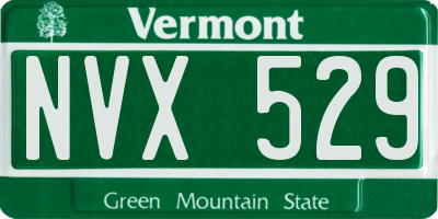 VT license plate NVX529