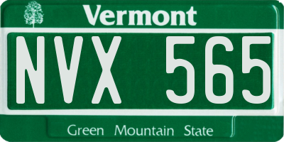 VT license plate NVX565