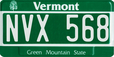 VT license plate NVX568