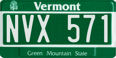 VT license plate NVX571