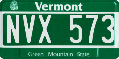 VT license plate NVX573