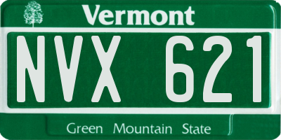 VT license plate NVX621