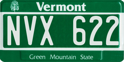 VT license plate NVX622