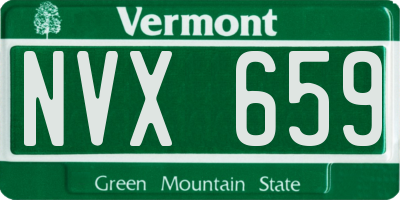 VT license plate NVX659