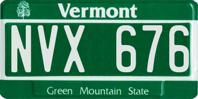 VT license plate NVX676