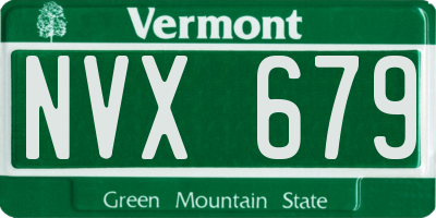VT license plate NVX679