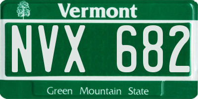 VT license plate NVX682