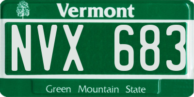VT license plate NVX683