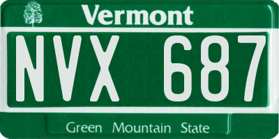 VT license plate NVX687
