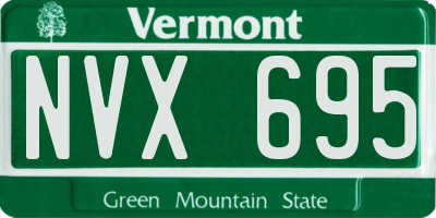VT license plate NVX695