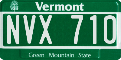 VT license plate NVX710