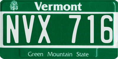 VT license plate NVX716