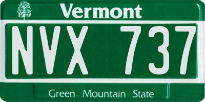 VT license plate NVX737