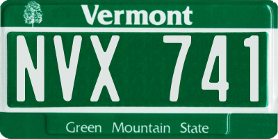 VT license plate NVX741