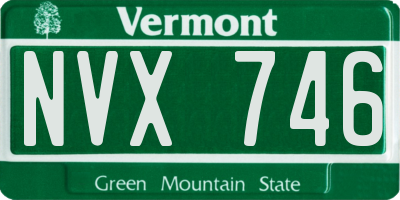 VT license plate NVX746