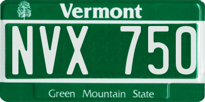 VT license plate NVX750