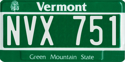VT license plate NVX751