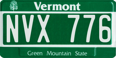 VT license plate NVX776