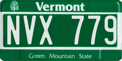 VT license plate NVX779
