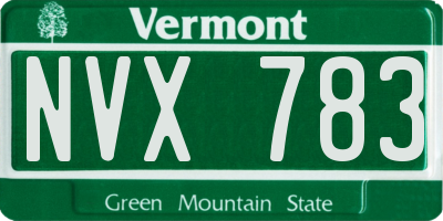 VT license plate NVX783